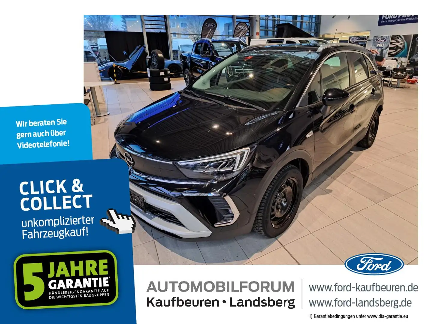 Opel Crossland 1.2 Turbo Elegance LED Navi SHZ KlimaA Negru - 1