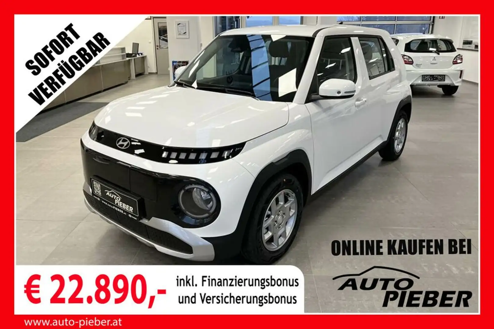 Hyundai Inster 49kWh Smart Line mit P1/P2/O1-Paket Weiß - 1