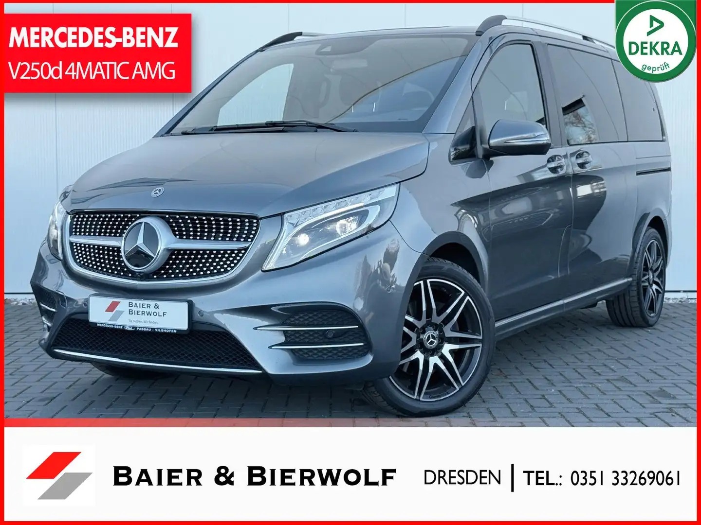 Mercedes-Benz V 220 V250d AMG-LINE EDITION 4MATIC komp. STANDH.MWST. Grau - 1