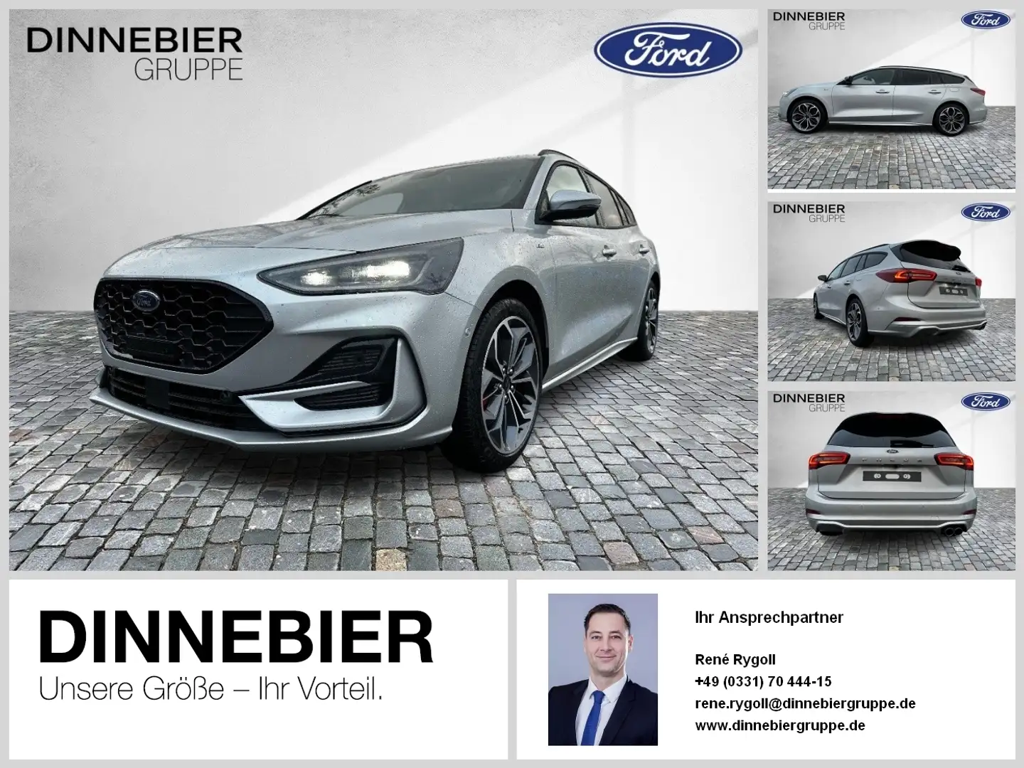 Ford Focus ST-Line X 1.0l EB Hyb+Matrix+B&O+elekHeckk Silber - 1