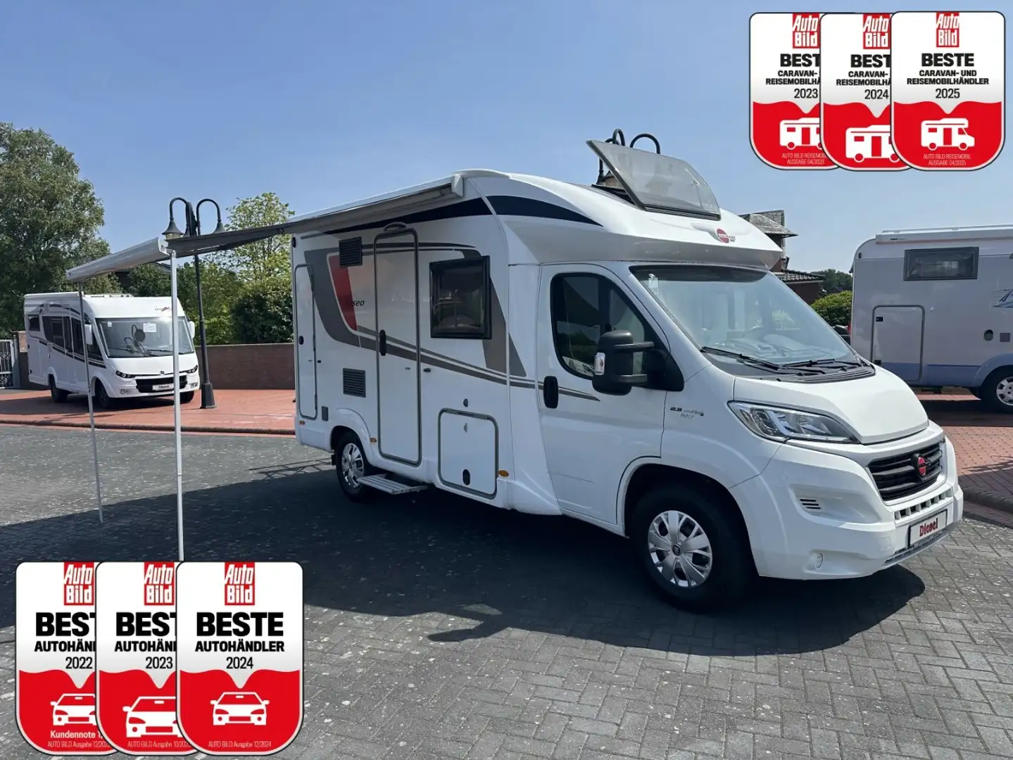 Bürstner Lyseo 590 TD Nur 9tkm +Heckbad+absenkb. FT+Markise Wit - 1