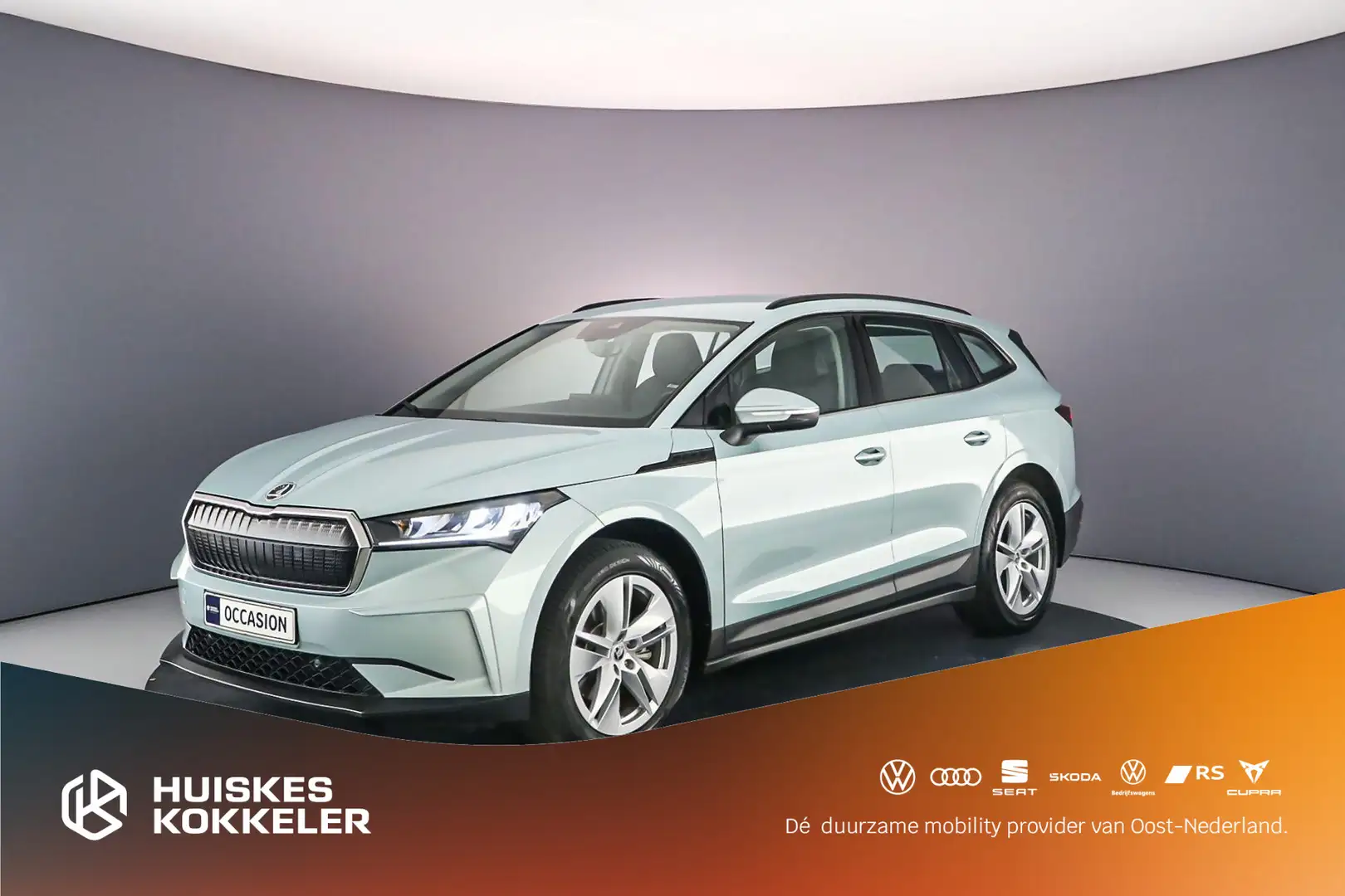 Skoda Enyaq iV 60 180pk Automaat Trekhaak, Adaptive cruise con Grijs - 1