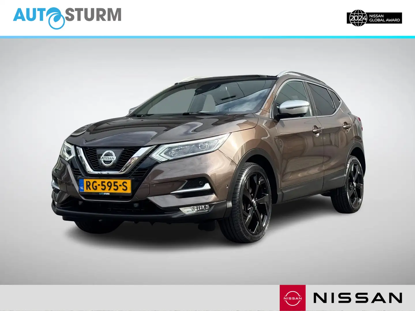 Nissan Qashqai 1.2 Tekna + Automaat, Trekhaak + Meest Luxe Uitvoe Bruin - 1