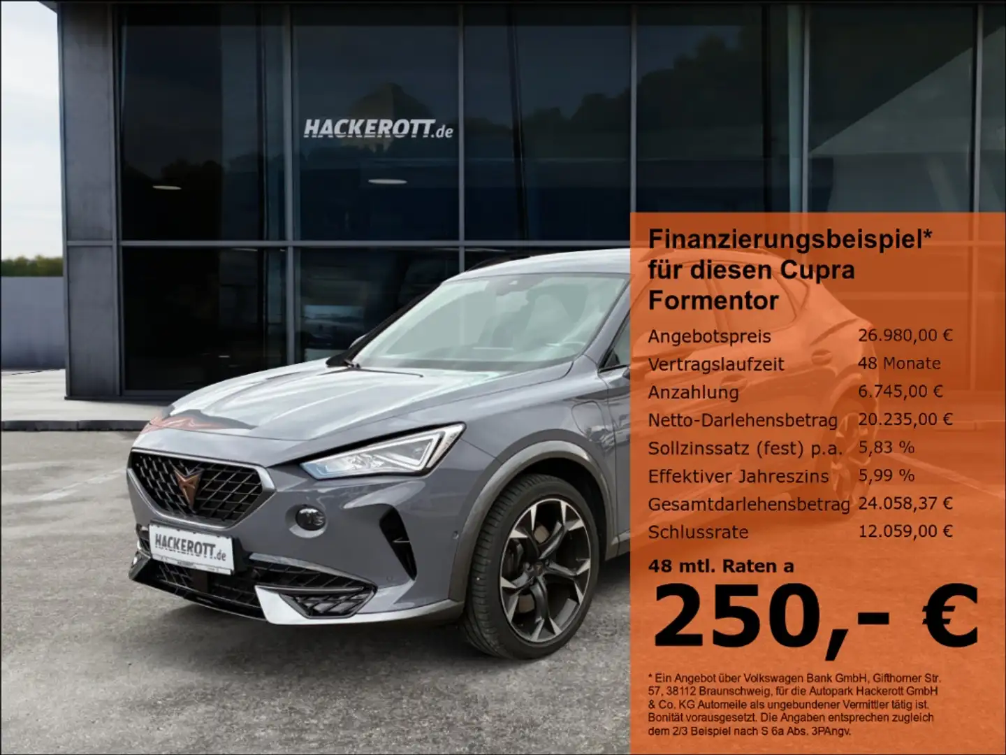 CUPRA Formentor VZ *inkl. Batterie Zertifikat* e-HYBRID 1.4 AHK Na Grau - 1