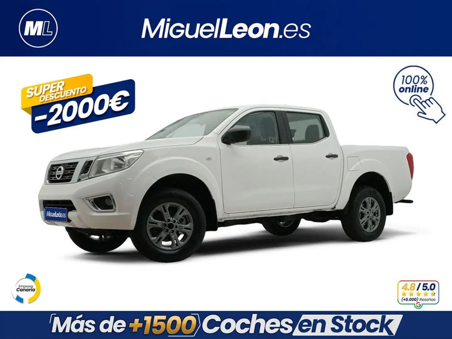 Nissan Navara doble cabina 2.3 160 cv visia Blanco - 1