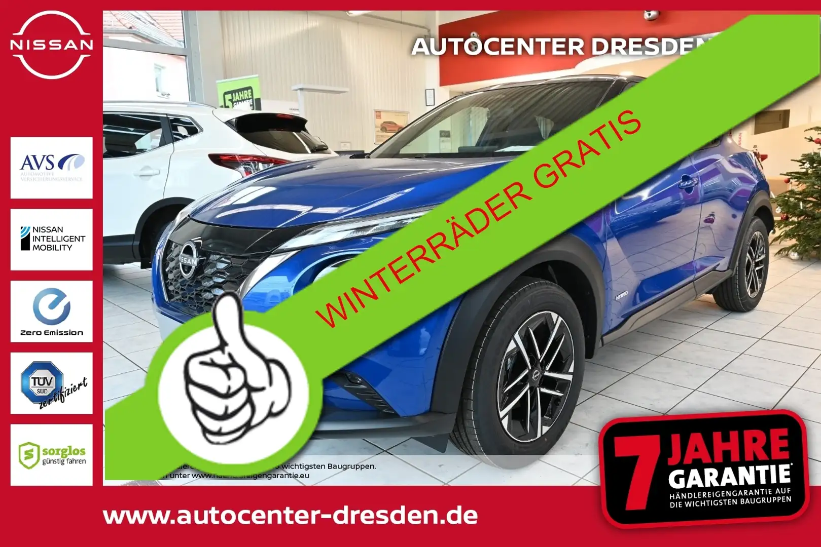 Nissan Juke 1.0 DIG-T 114 PS 6MT N-Conn Kam Navi SitzH Bleu - 1