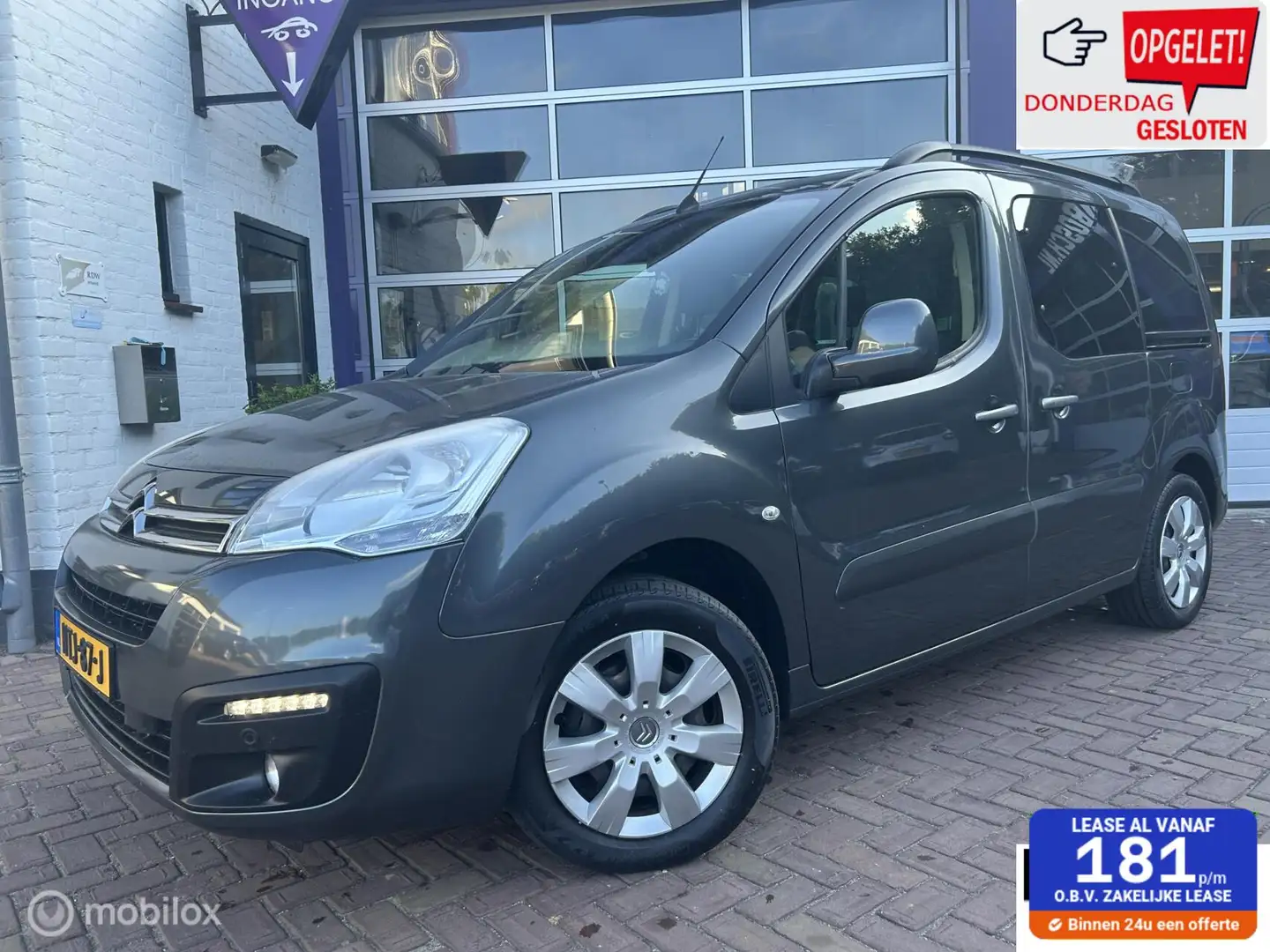 Citroen Berlingo XL 1.2 * NAVIGATIE * AIRCO * 2 SCHUIFDEUREN Grijs - 1