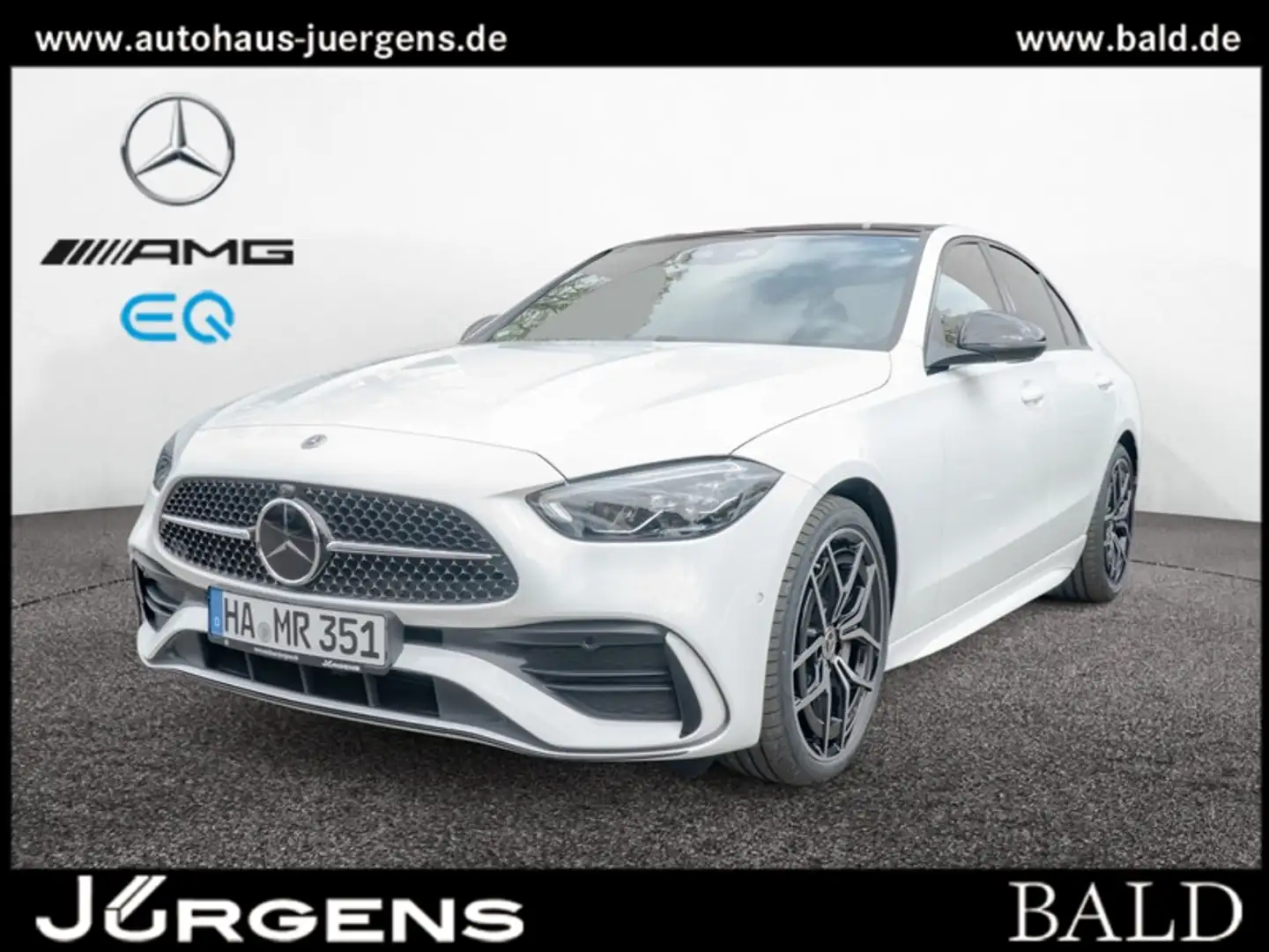 Mercedes-Benz C 200 AMG-Sport/360/Pano/Burm/Night/Distr/19' Weiß - 1