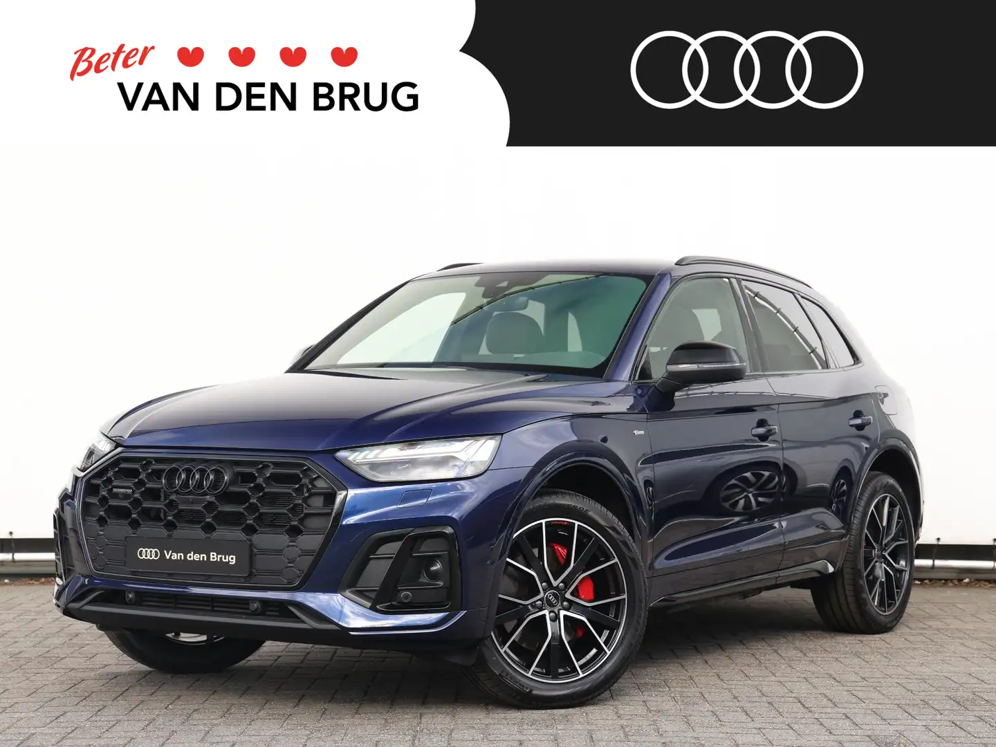 Audi Q5 55 TFSI e S edition Competition 367pk | 360° camer Blauw - 1