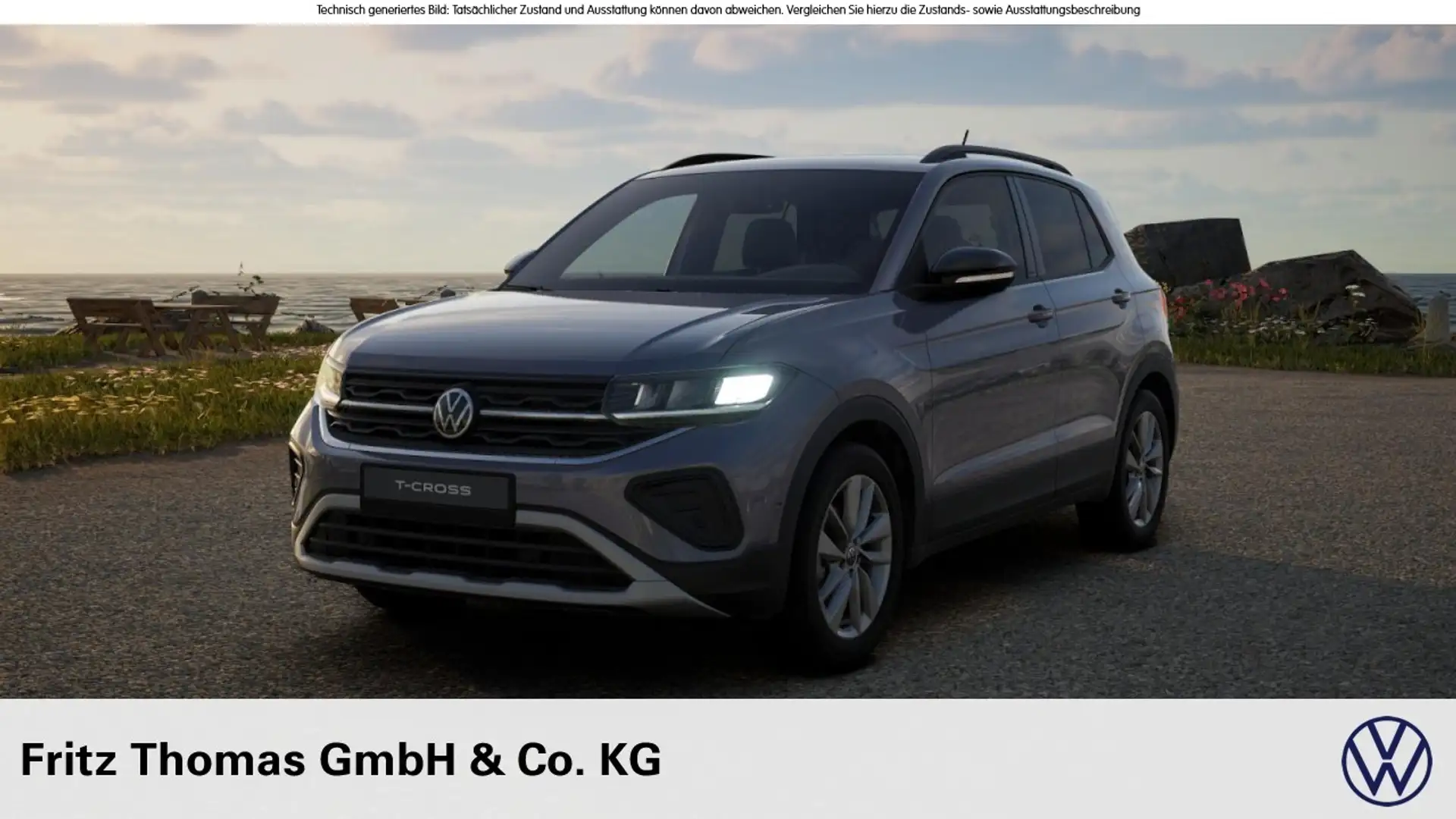Volkswagen T-Cross 1.0 TSI DSG Goal LED Navi AHK SHZ ACC Klima Navi Grau - 1