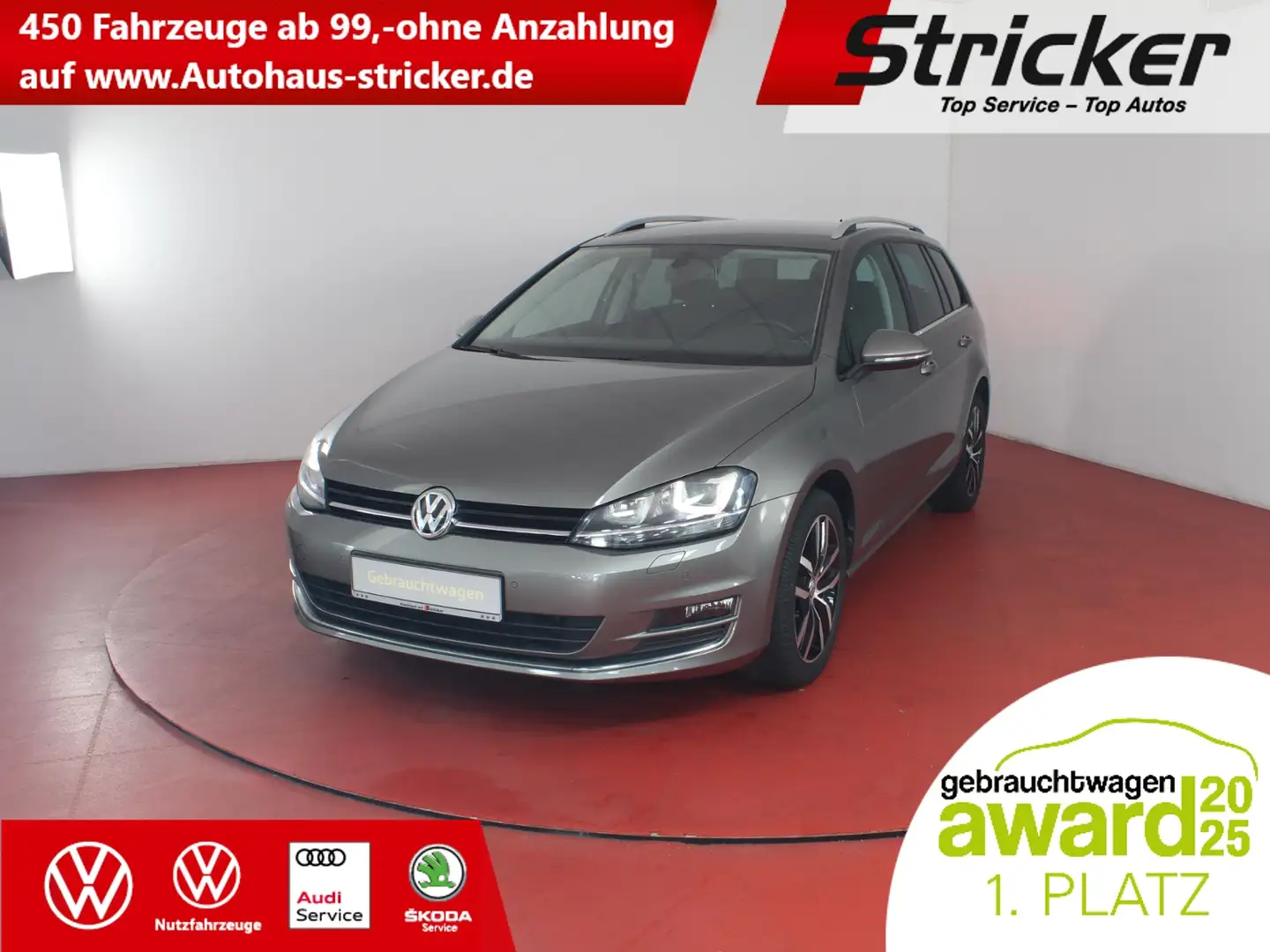 Volkswagen Golf Variant Variant 1.4TSI TÜV bis 07.2027 Navi Parkpilot Gris - 1