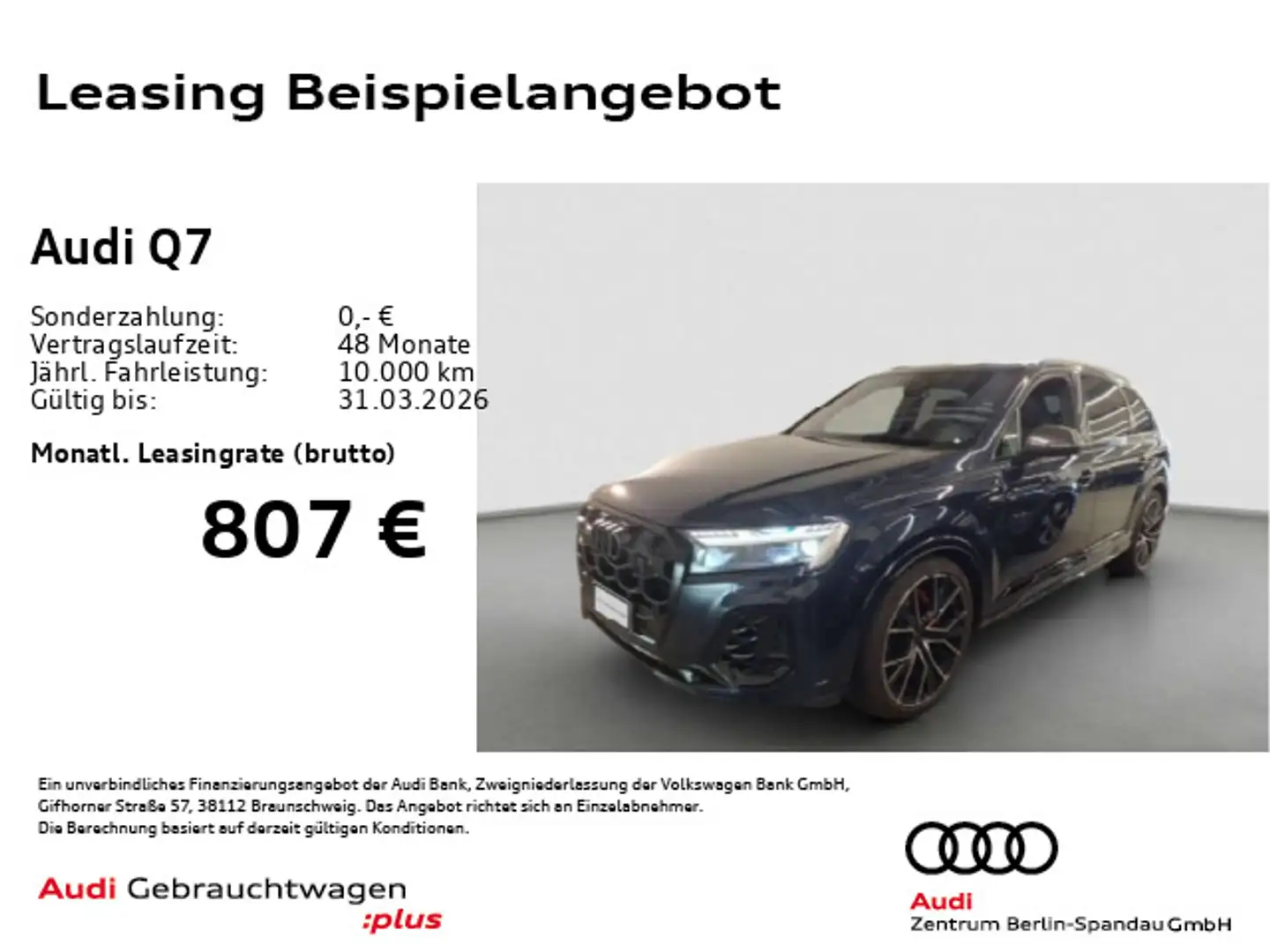 Audi Q7 55 TFSI qu. S line tiptronic *HD-MATRIX*PANO* Bleu - 1