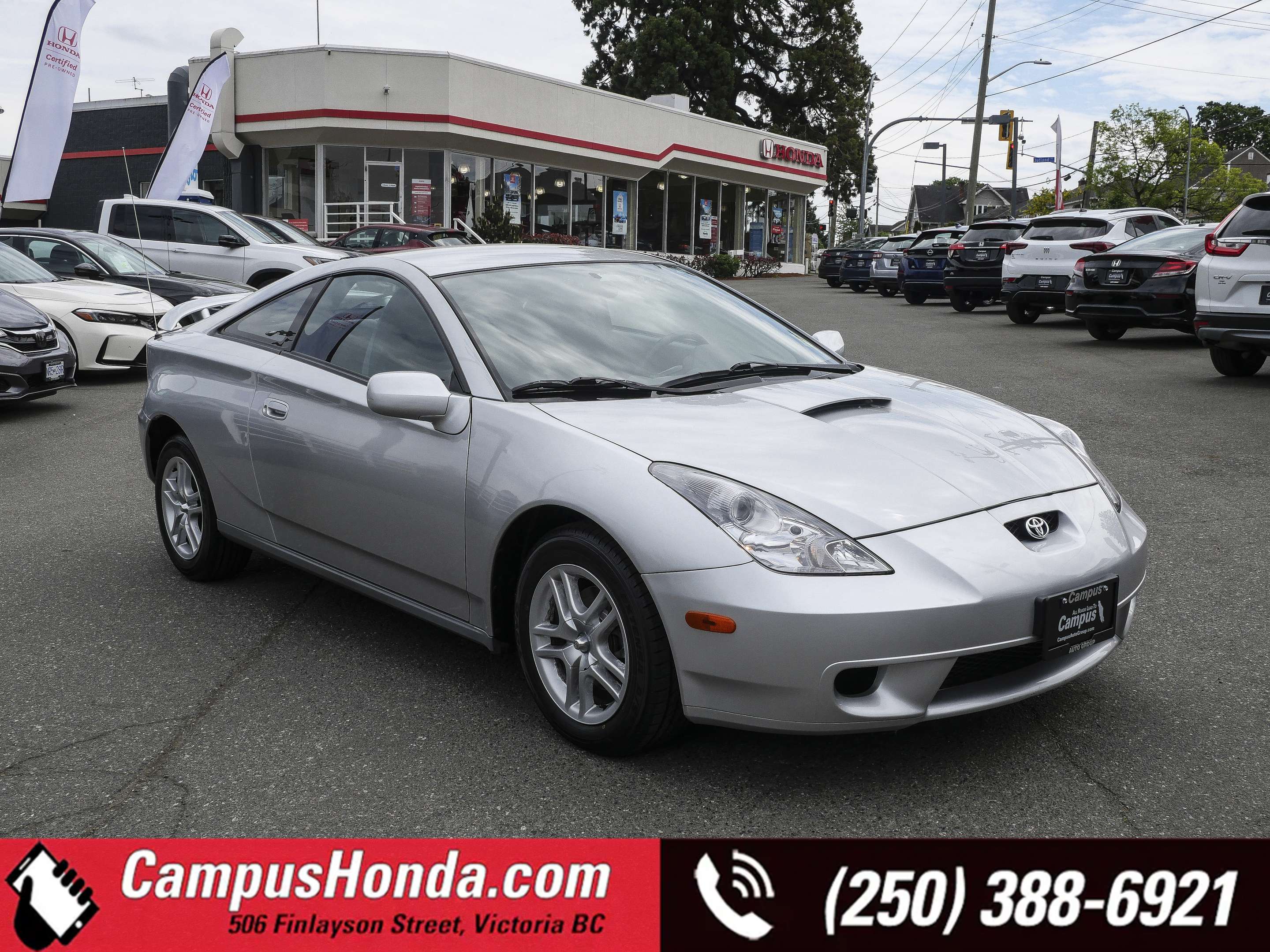 Silver 2002 Toyota Celica Coupe Front-Wheel Drive Automatic