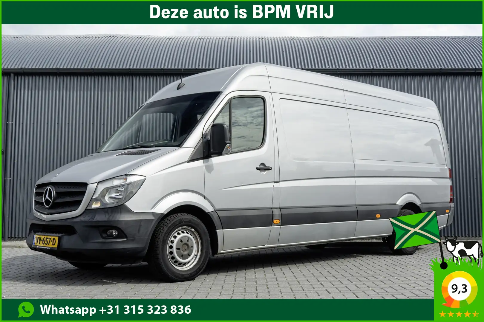Mercedes-Benz Sprinter 316 CDI | L3H2 | 164 PK | Navigatie | Cruise | Air Zilver - 1