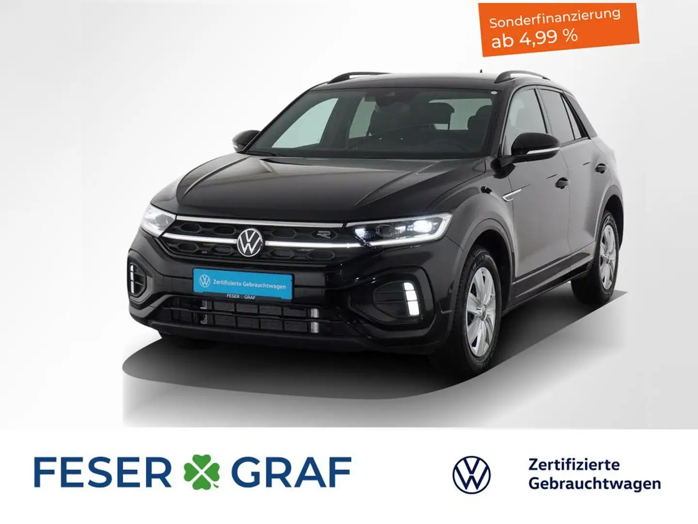 Volkswagen T-Roc 1.5 TSI DSG R Line MATRIX NAVI KAMERA SHZ Zwart - 1