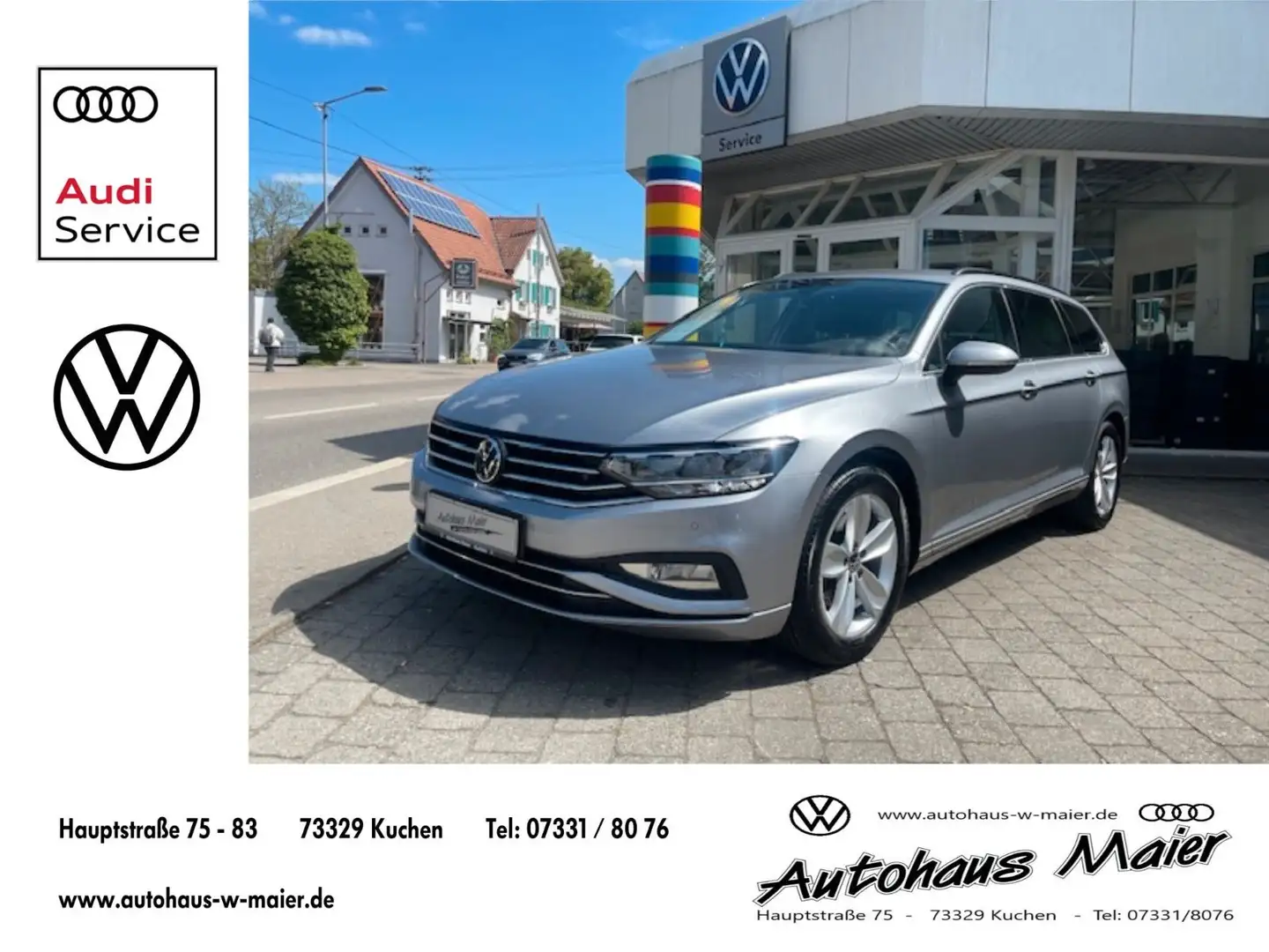 Volkswagen Passat Variant Passat Var. 2.0 TDI DSG Business/RFK/LED/SHZ Plateado - 1