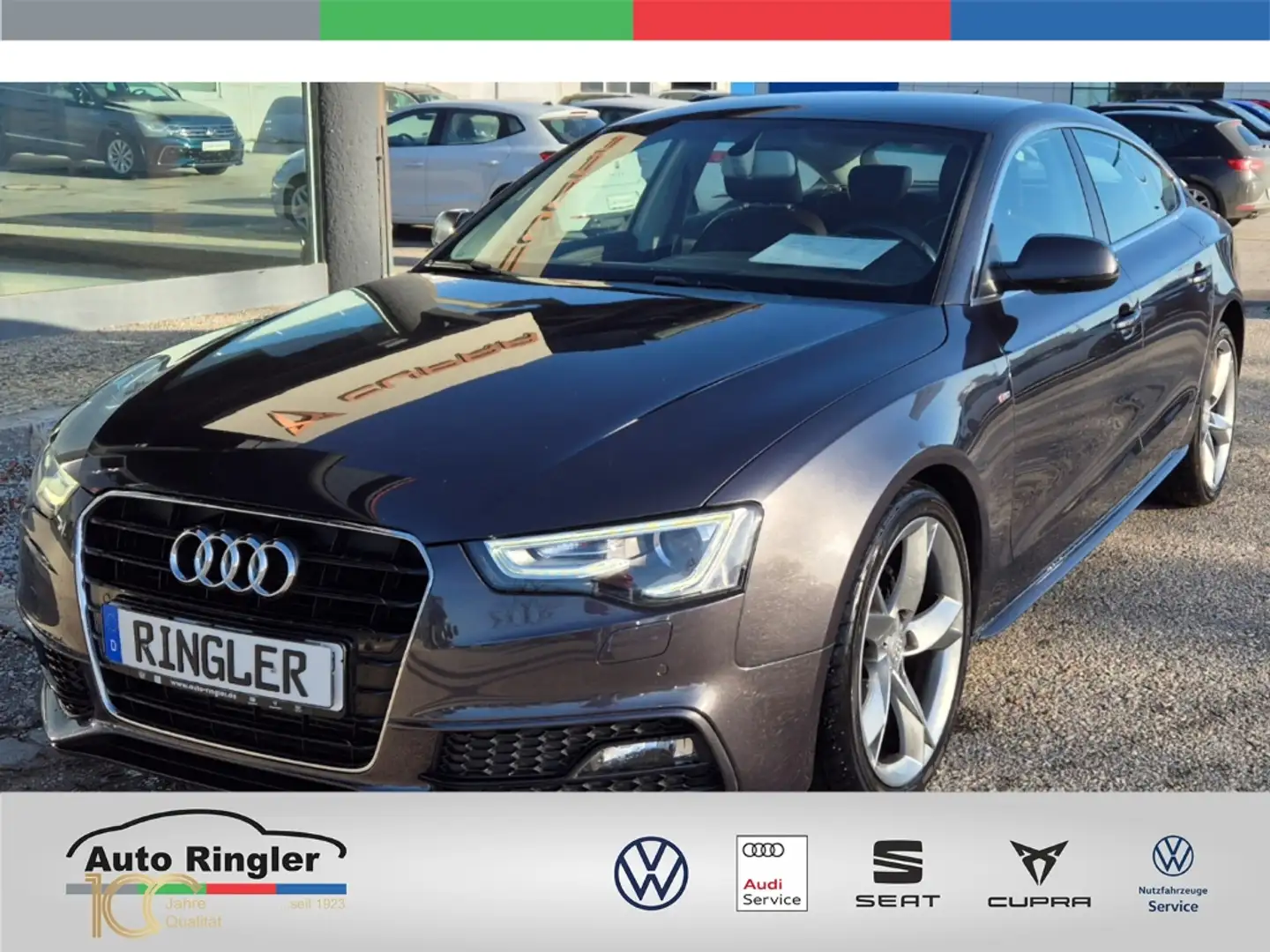 Audi A5 1.8 TFSI S-LINE+LEDER+AHK+NAVI+XENON S line Gris - 1