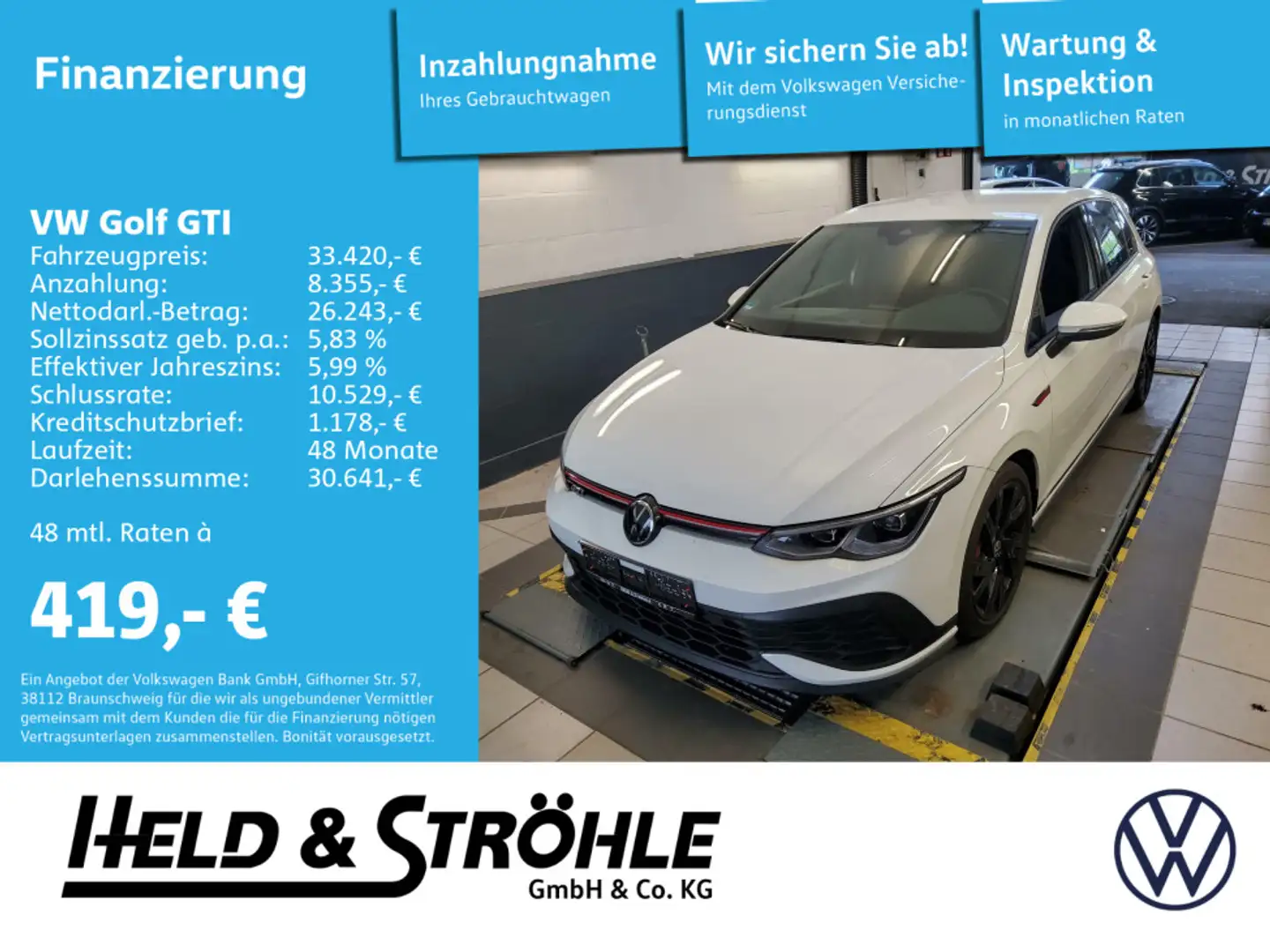 Volkswagen Golf GTI Clubsport 2.0 TSI DSG 18 CAM LED+ NAVI Weiß - 1