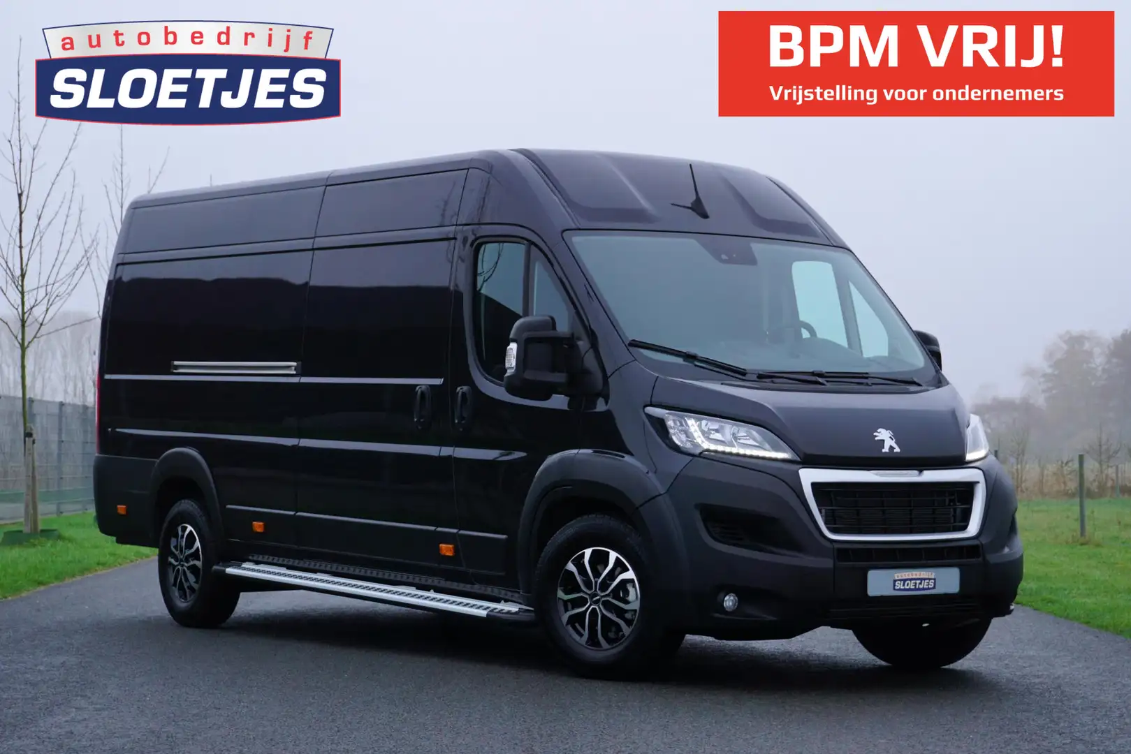 Peugeot Boxer 2.2 BlueHDi 165 L4H2 Zwaar 3.5t 2 stoelen |2e airb Zwart - 1