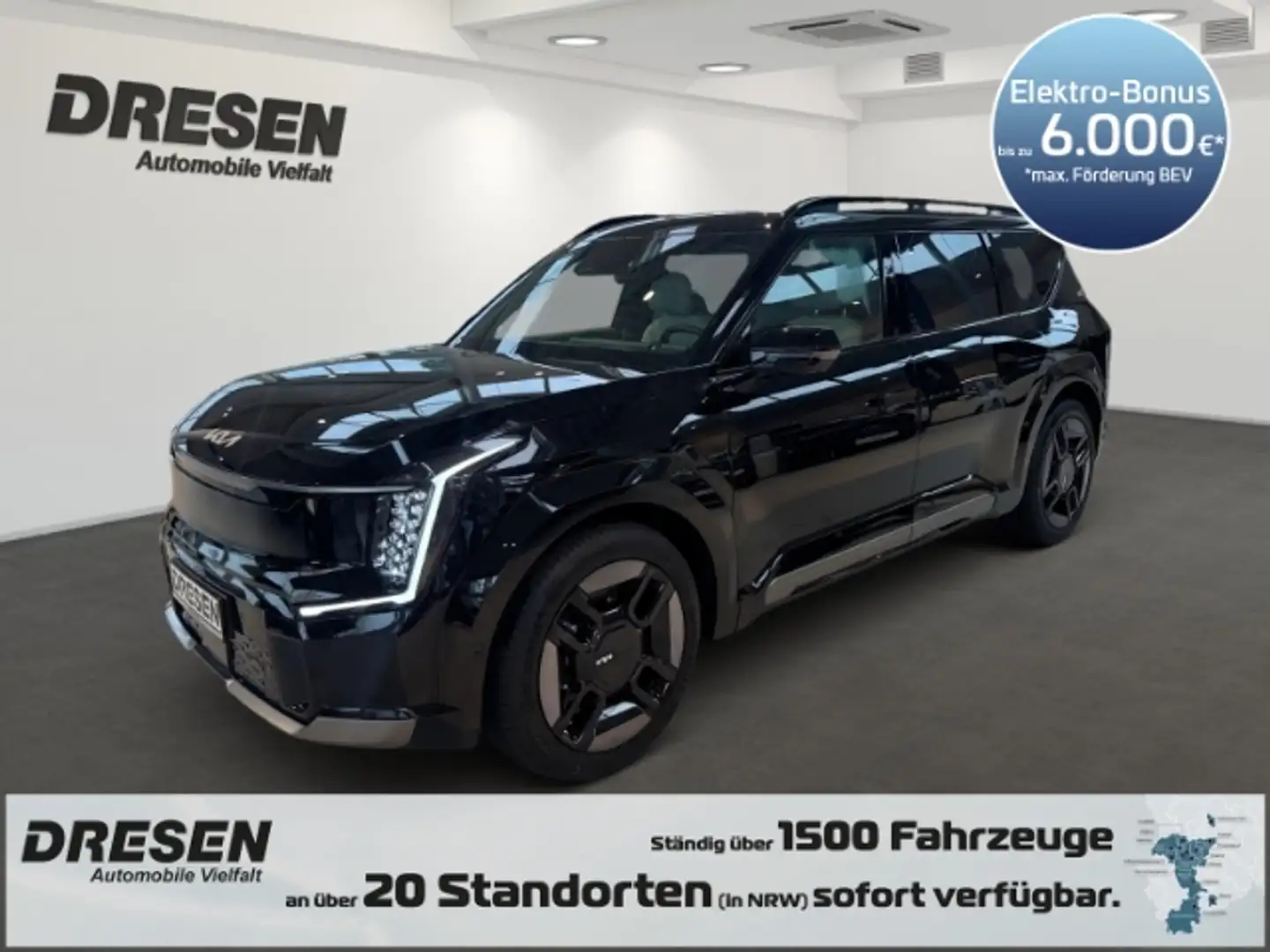 Kia EV9 GT-LINE AWD 99,8kWh NAVI,DAB,KLIMA,SITZHZG CARPLAY Schwarz - 1