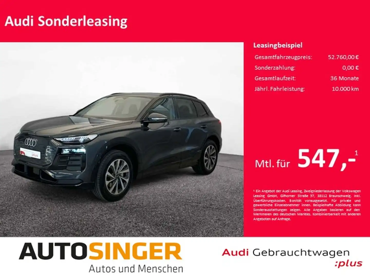 Audi Q6 e-tron *WÄRME*360*NAVI*ACC*LED*ALU19*SHZ* Grijs - 1