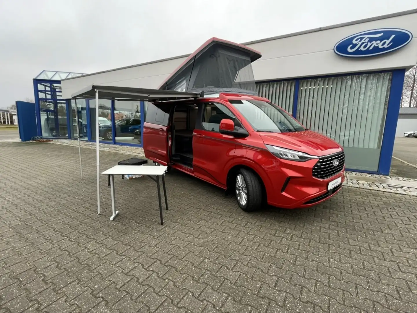 Ford Tourneo Custom Panama Peak10  Automatik*AHK 2,5t*Totwinkel*Markis Rot - 1