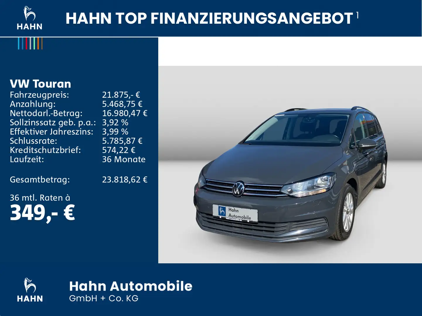 Volkswagen Touran 2.0TDI DSG Comfortline ACC AHK Cam Navi Gris - 2