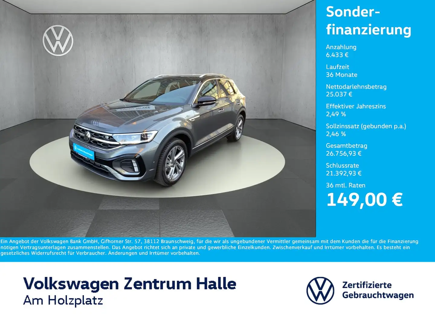 Volkswagen T-Roc 1.5 l TSI OPF R-Line DSG Grau - 1