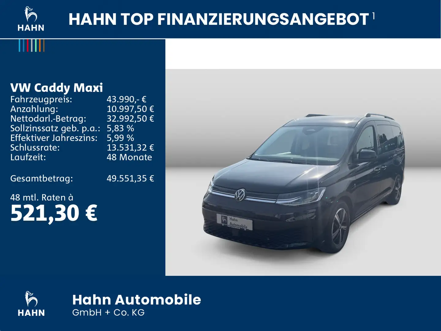 Volkswagen Caddy Dark Label 2,0TDI 90KW 4MOTION NAVI Schwarz - 2
