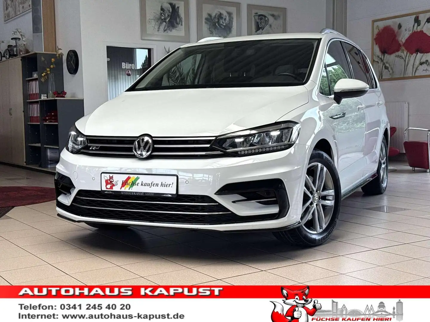Volkswagen Touran 150 DSG R-Line/7Sitz/LED/Navi/ACC/Massage Blanc - 1