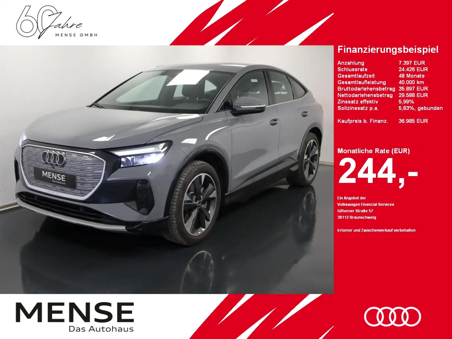 Audi Q4 e-tron Q4 Sportback e-tron 40 |ACC|STH|Leder|el.Heck|LM Grau - 1
