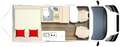 Bürstner Campeo C 600 Skyline, Autom,Safety Paket,Navi Grau - thumbnail 2