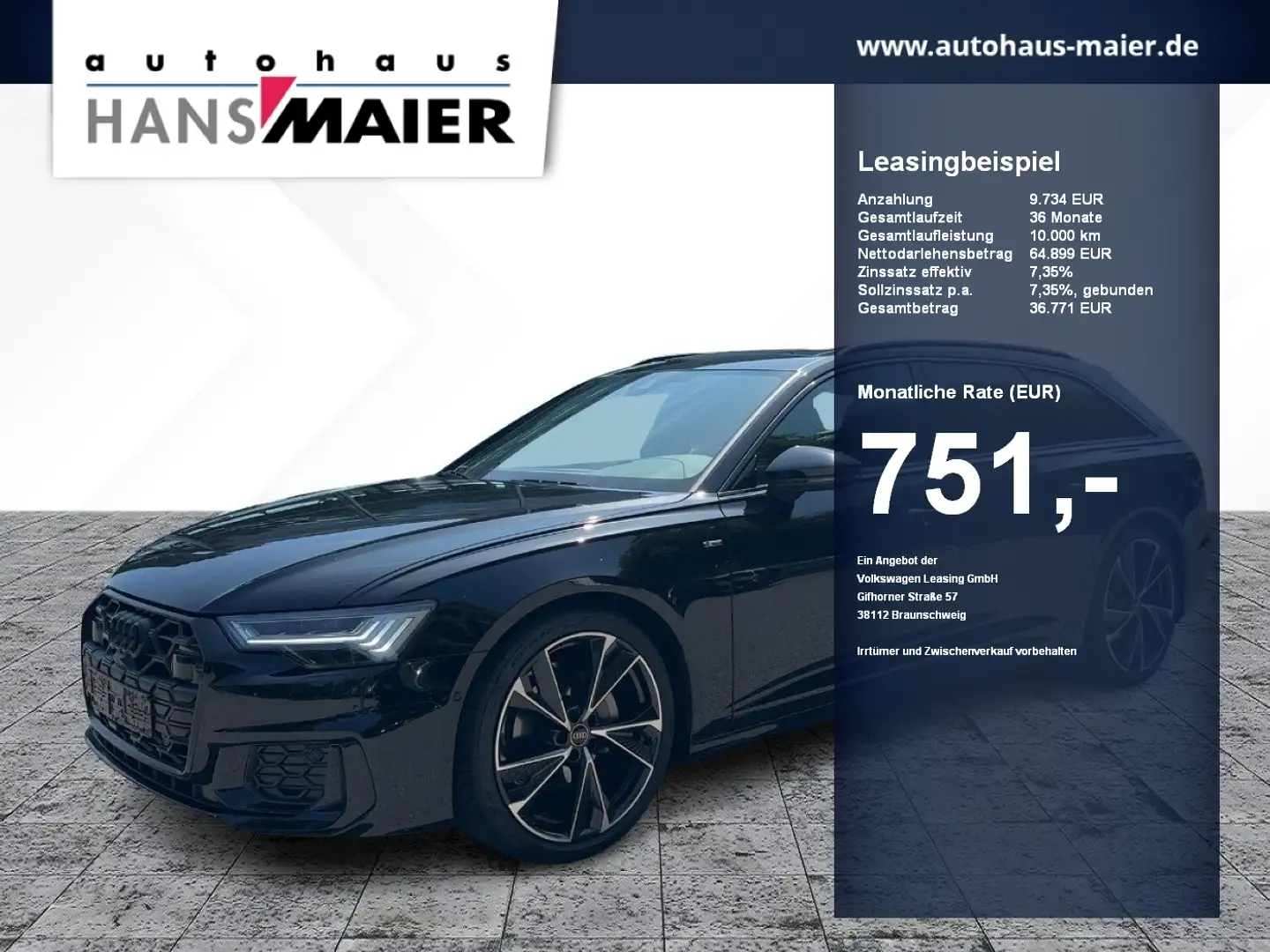 Audi A6 Avant TDI design quattro S tronic AHK Pano Schwarz - 1