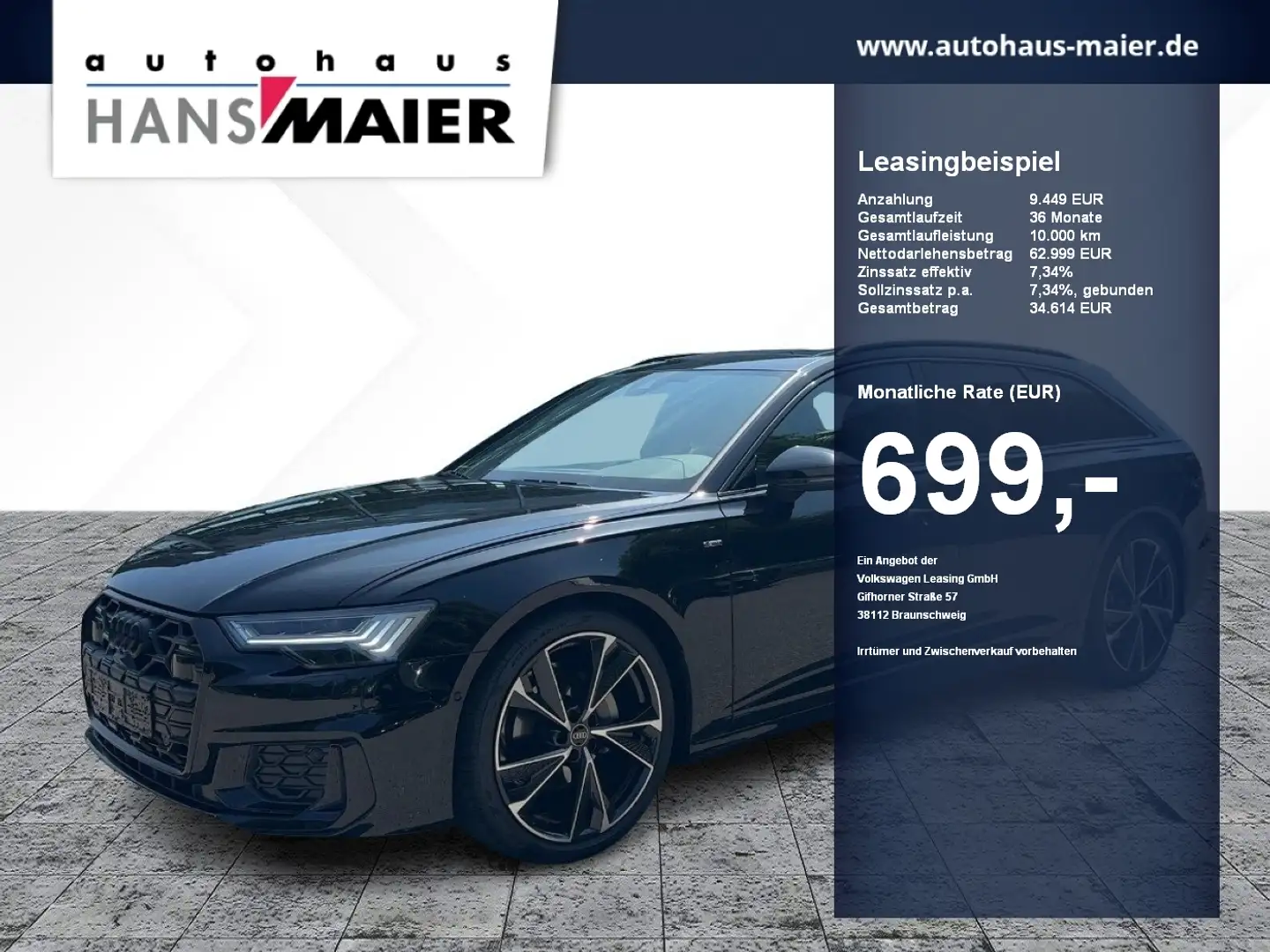 Audi A6 Avant TDI design quattro S tronic AHK Pano Schwarz - 1