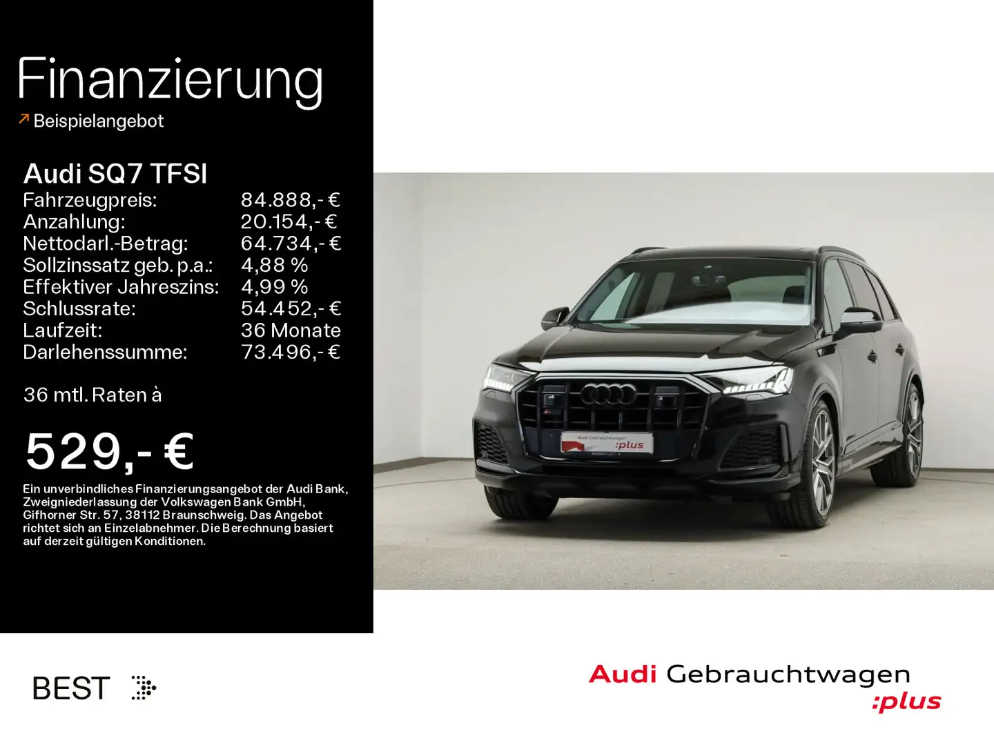 Audi SQ7 competition AHK*HUD*7 Sitz*Assist*B&O* Noir - 1