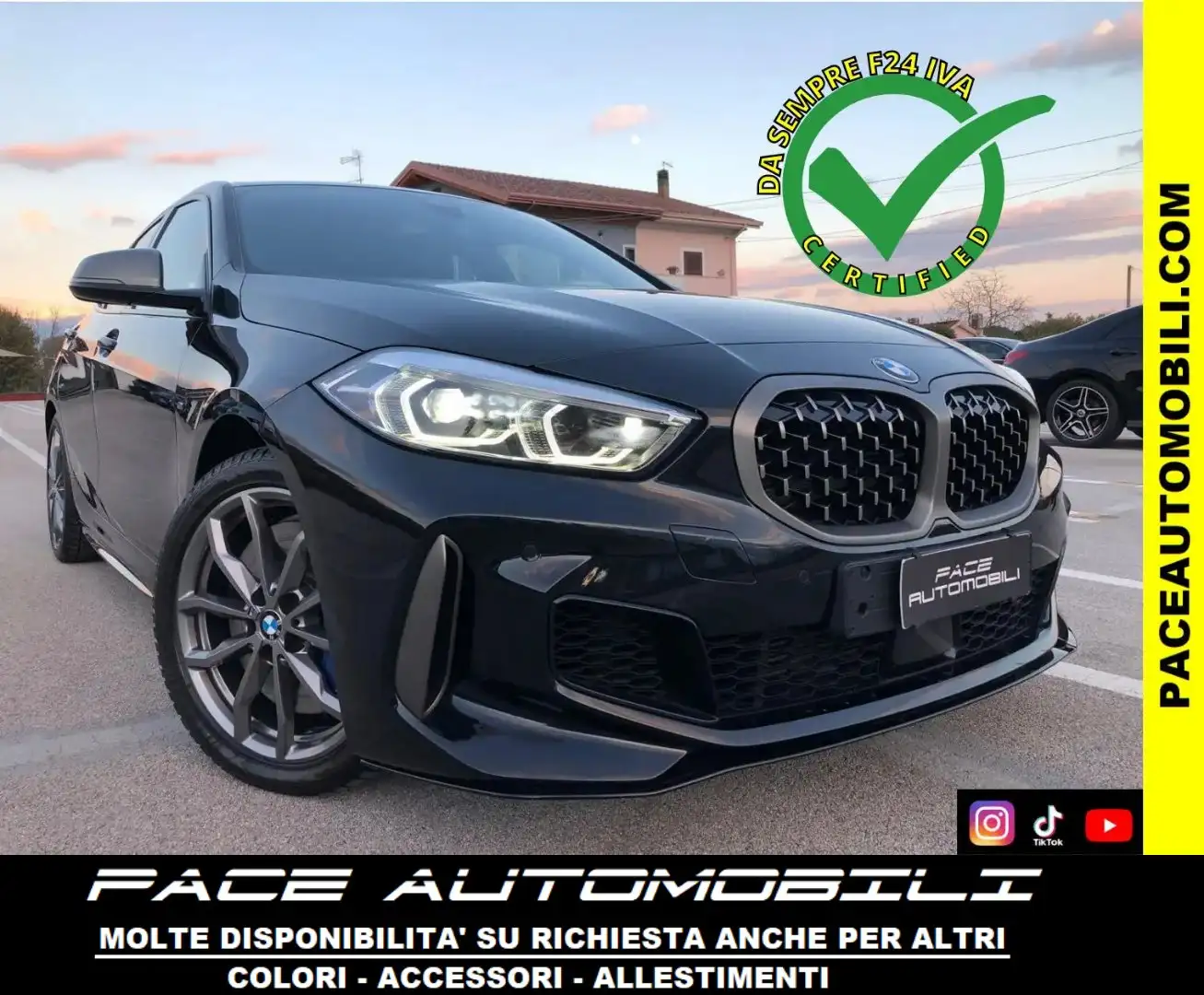 BMW 135 i XDRIVE M SPORT MSPORT M-SPORT LED 18" BLACK PACK Nero - 1