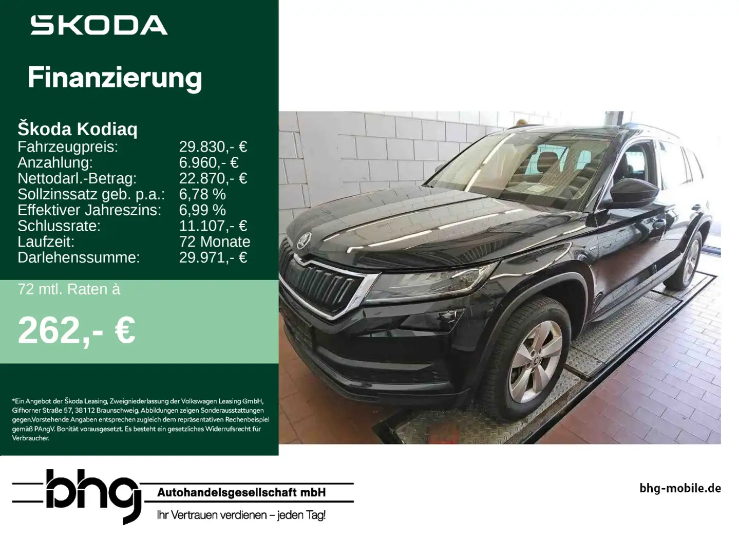 Skoda Kodiaq 2.0 TDI 4x4 DSG Clever AHK DigitalC. Navi Zwart - 1