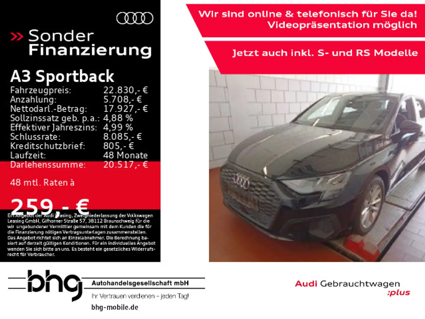 Audi A3 30 TFSI InfotaimentPack connect sou Zwart - 1