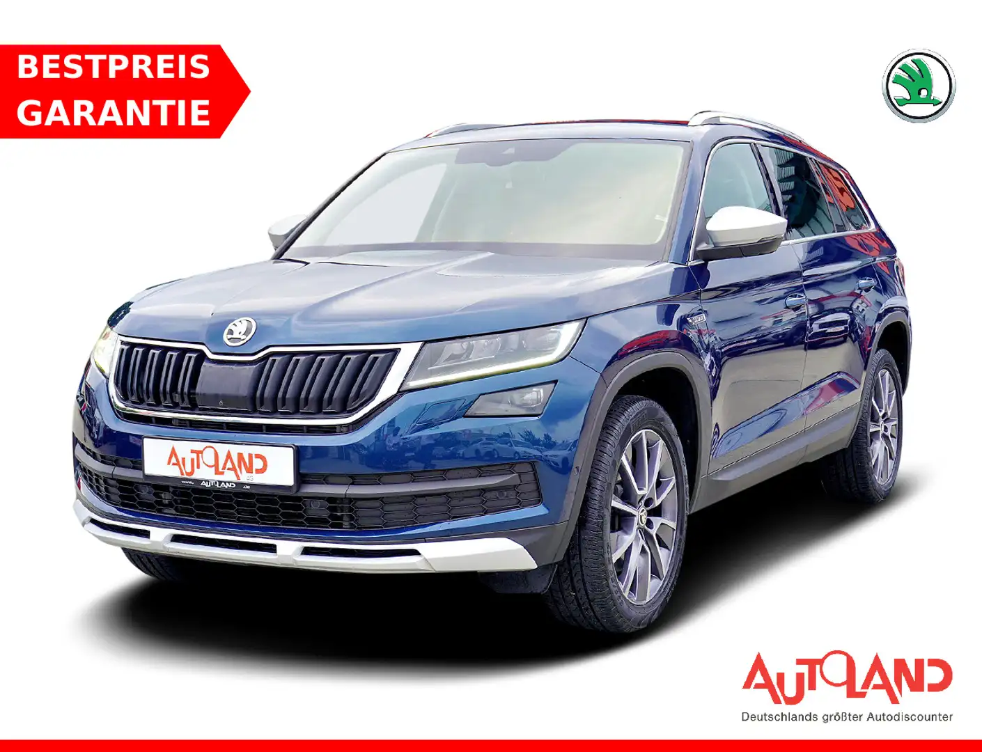 Skoda Kodiaq 2.0 TDI Scout 4x4 LED Navi AHK Tempomat Blau - 1