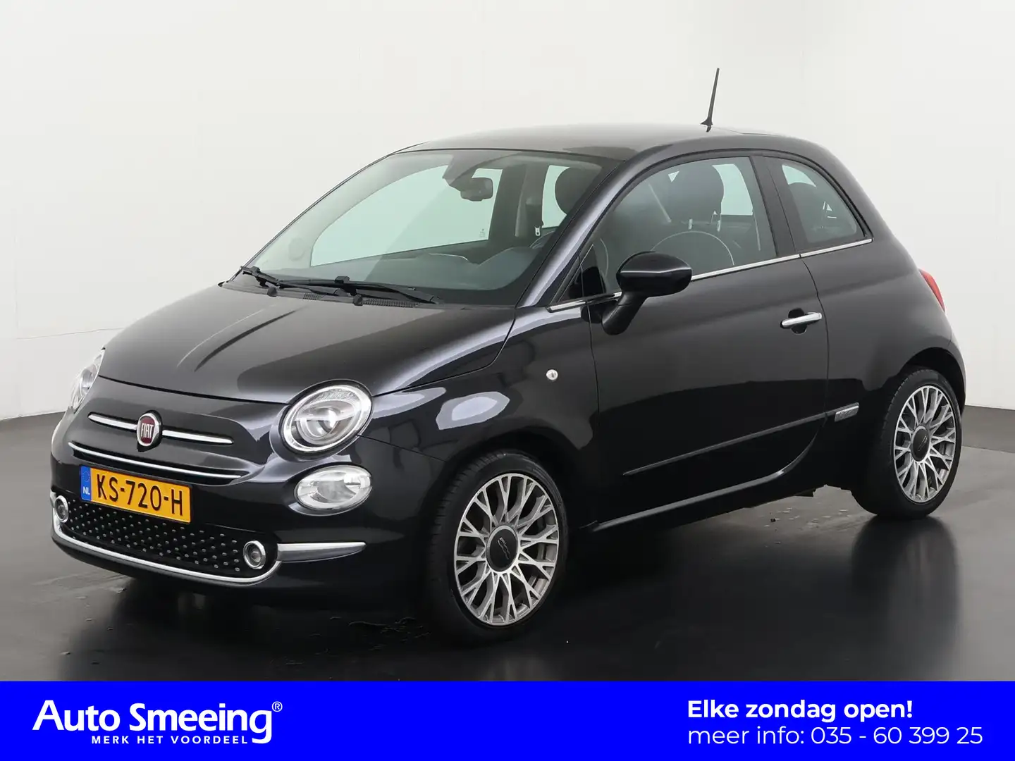 Fiat 500 0.9 TwinAir Lounge | Panoramadak | Parkeersensor | Schwarz - 1