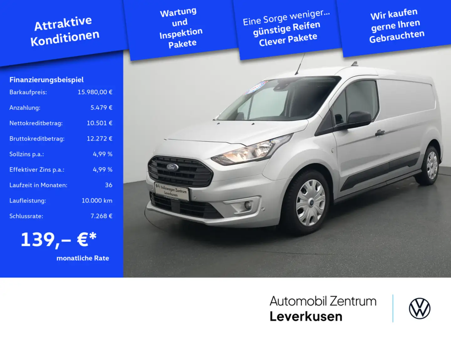 Ford Transit Connect Trend KAM FLÜGELTÜREN PORT NA Argent - 1