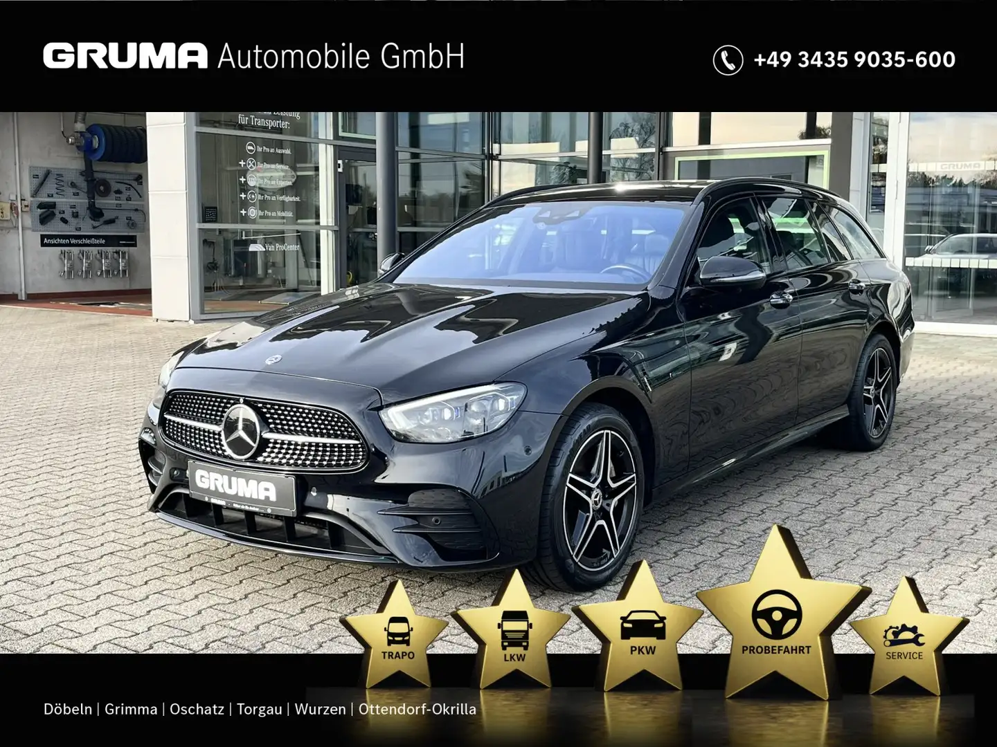 Mercedes-Benz E 300 E 300 de 4M T AMG+Night+AHK+Distr+Bur+KeyGo+SHD+ Schwarz - 1