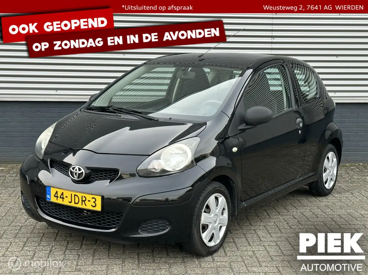 Toyota Aygo Stadswagen in Zwart tweedehands in WIERDEN voor € 3.499,-