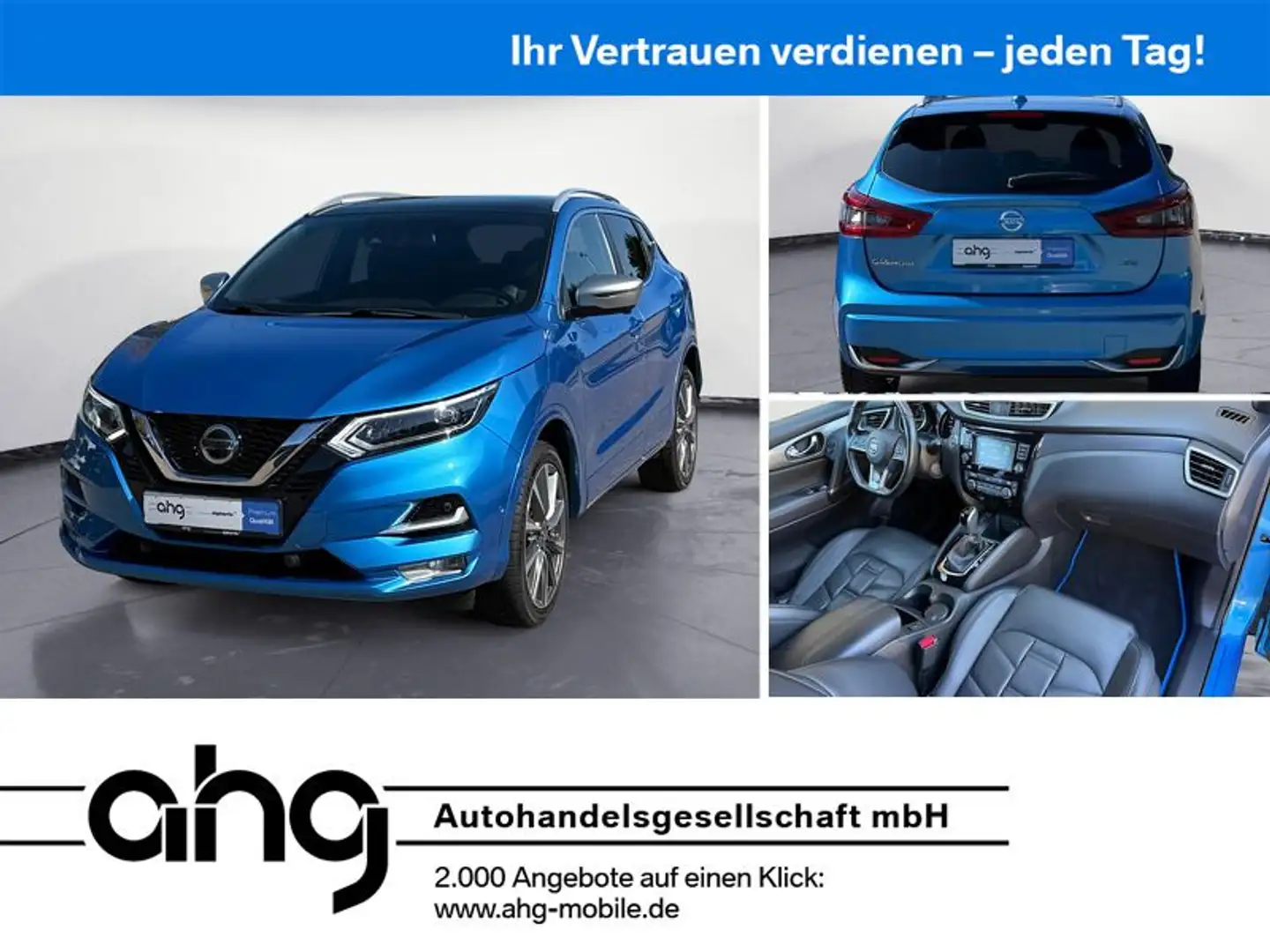 Nissan Qashqai 1.3 DIG-T DCT TEKNA+ Navi Klima Leder PD Bleu - 1