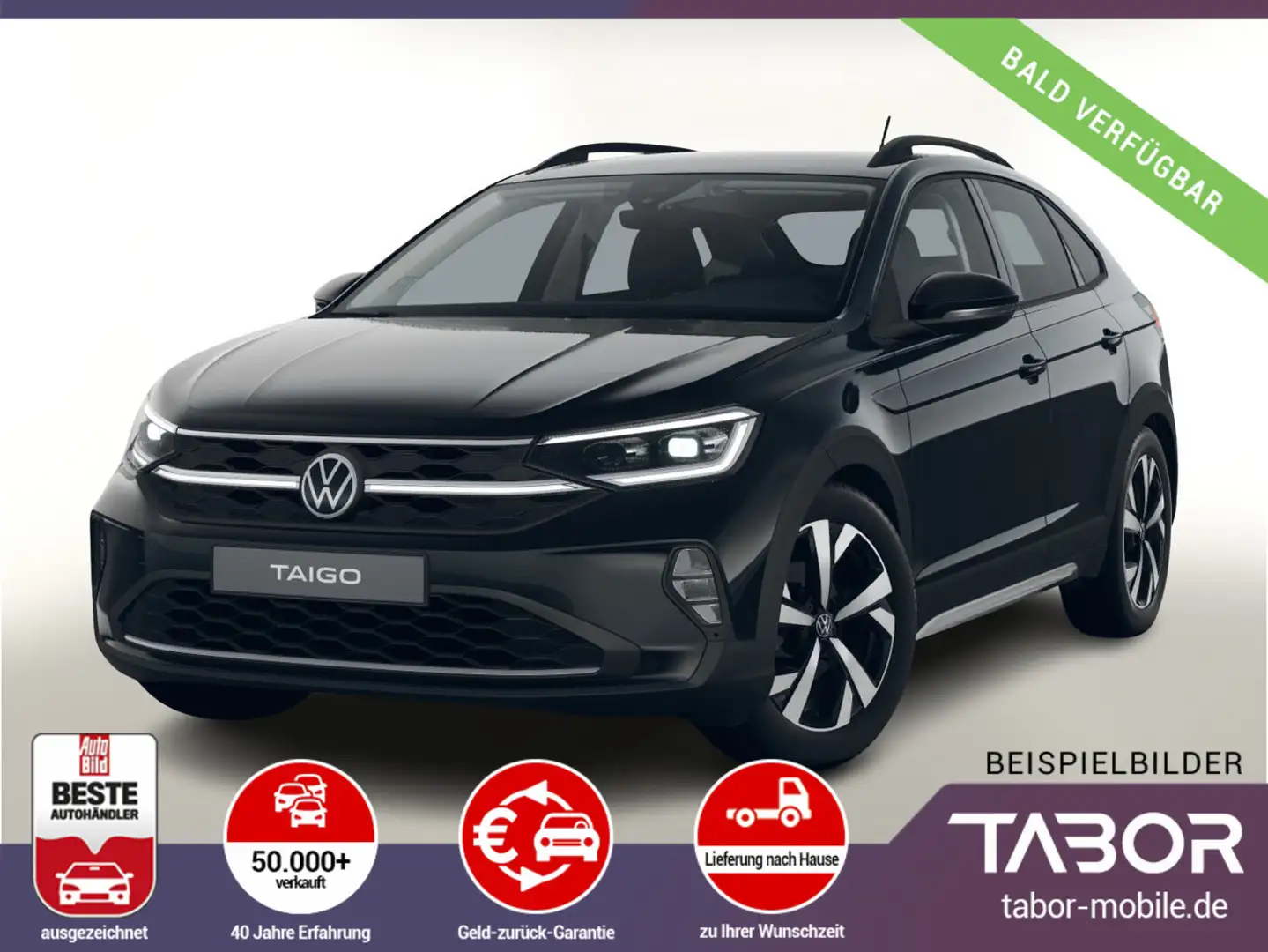 Volkswagen Taigo 1.0 TSI 116 DSG Matrix R2D 2ZClim SHZ KeyL Nero - 1
