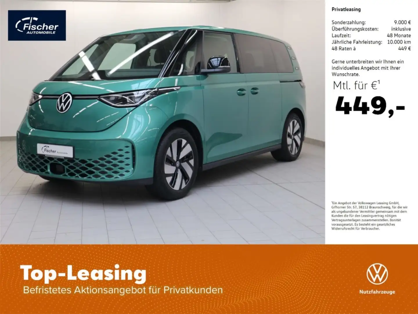 Volkswagen ID. Buzz Elektro Pro 77 kWh Grün - 1