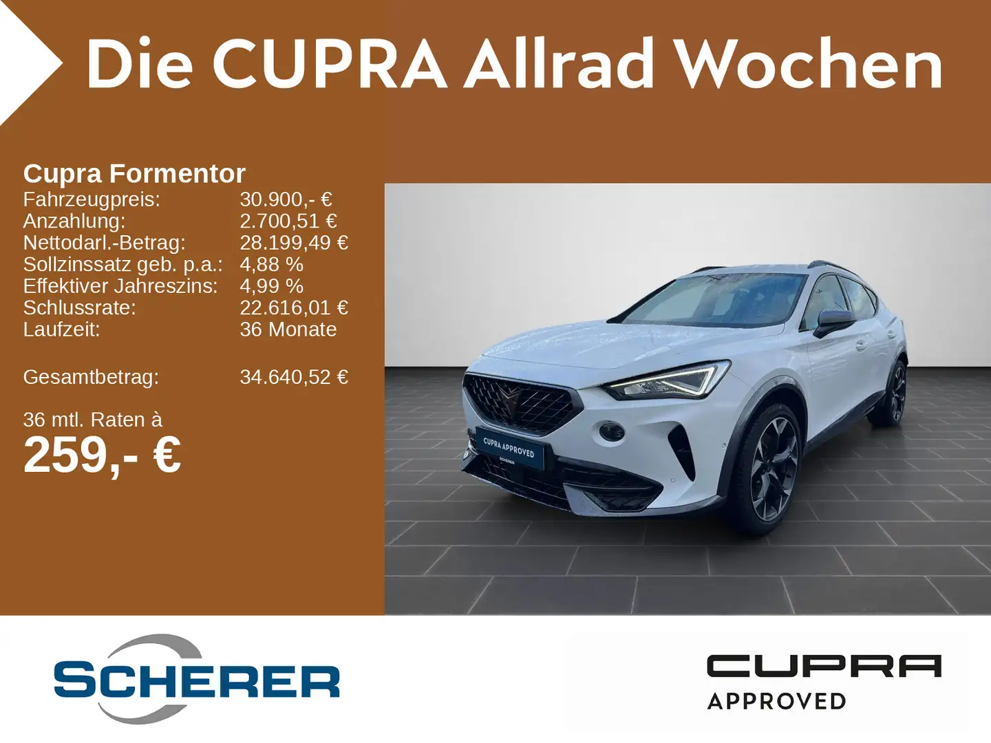 CUPRA Formentor VZ 2.0TSI 4Drive NAV FULL-LED ACC SHZ Weiß - 1
