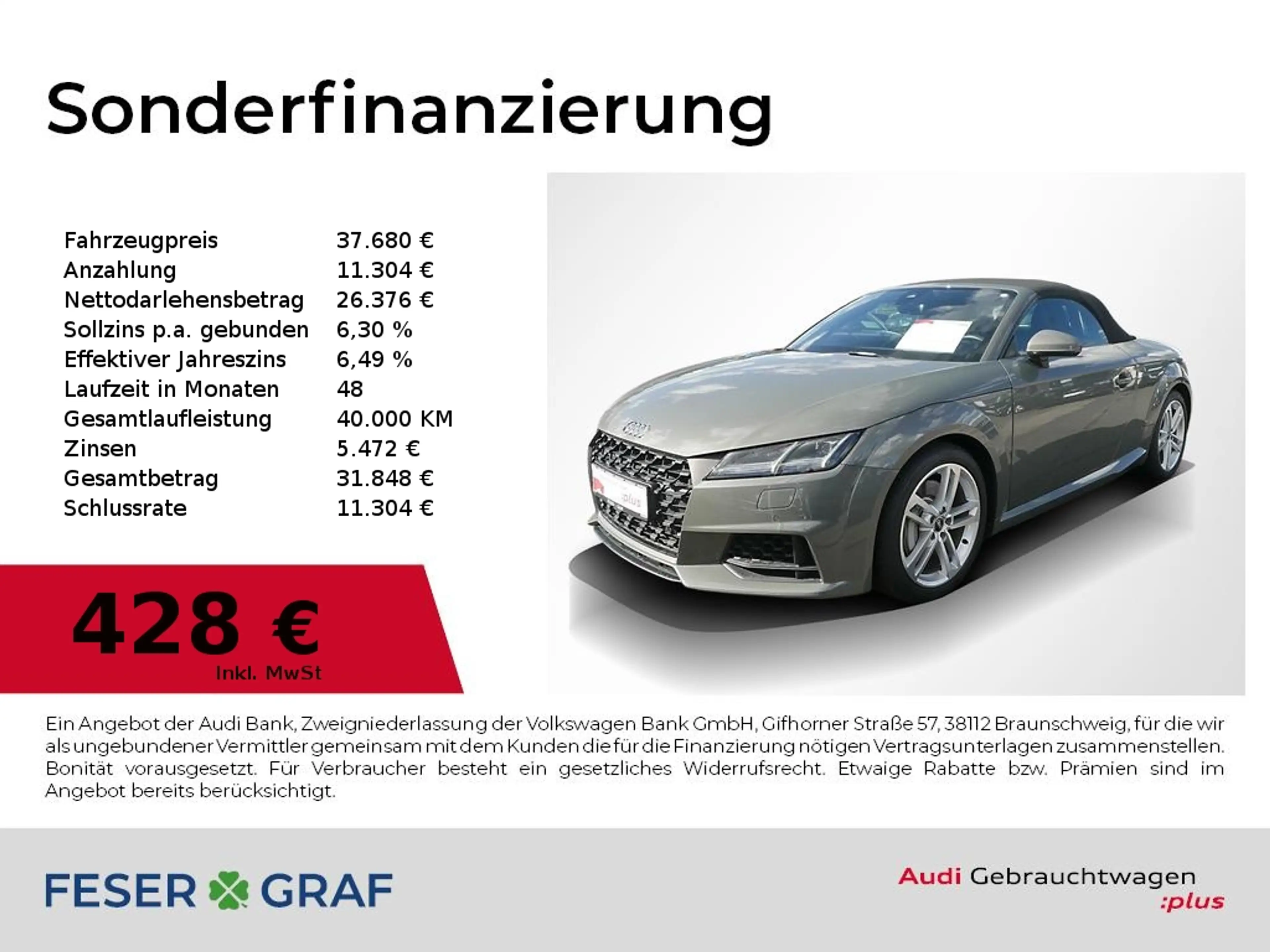 Audi TT Roadster 45 TFSI S tronic Navi,LED,Leder,Sportsitz