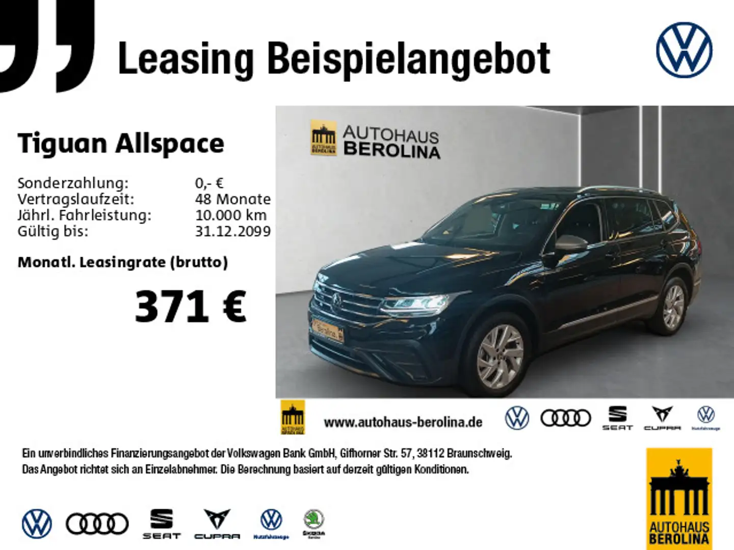 Volkswagen Tiguan Allspace 2.0 TDI 4M Life DSG *7-Sitze*AHK Noir - 1