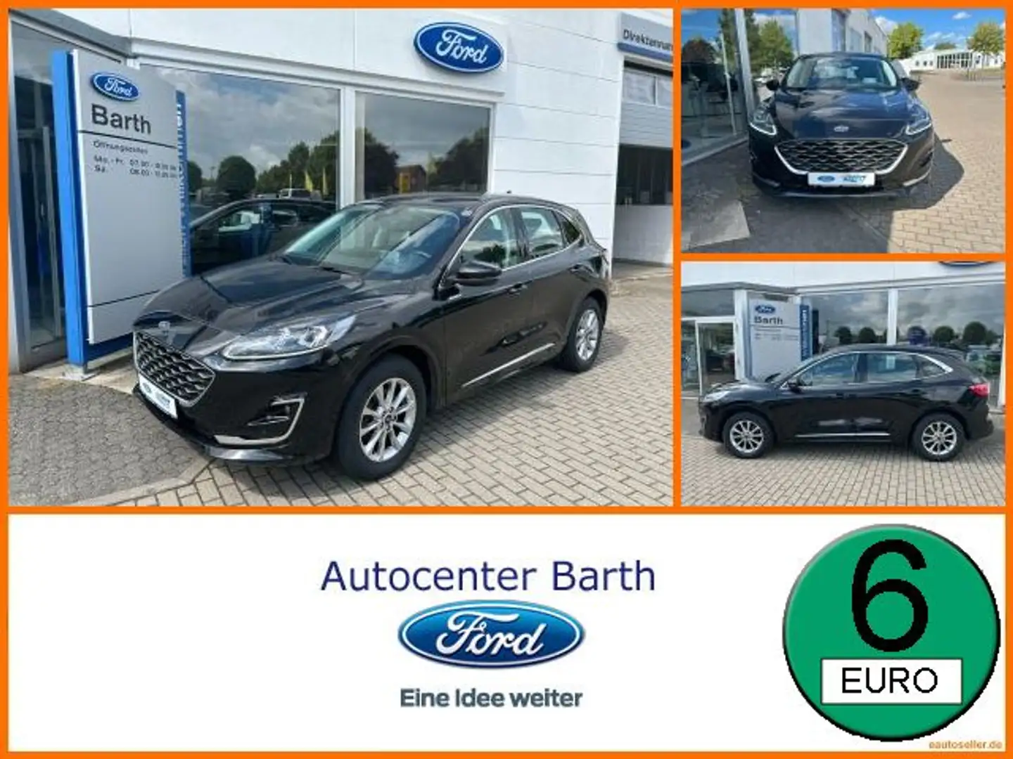 Ford Kuga 2.0 EcoBlue Vignale ACC HUD 4xSHZ LM Schwarz - 1